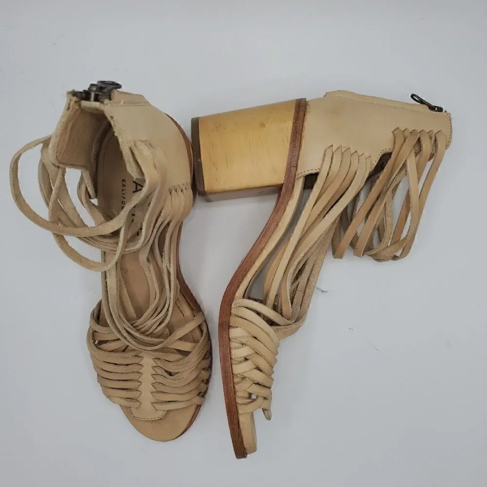 Baske California Hermosa Cross Strap Block Heel Sandal Size 9